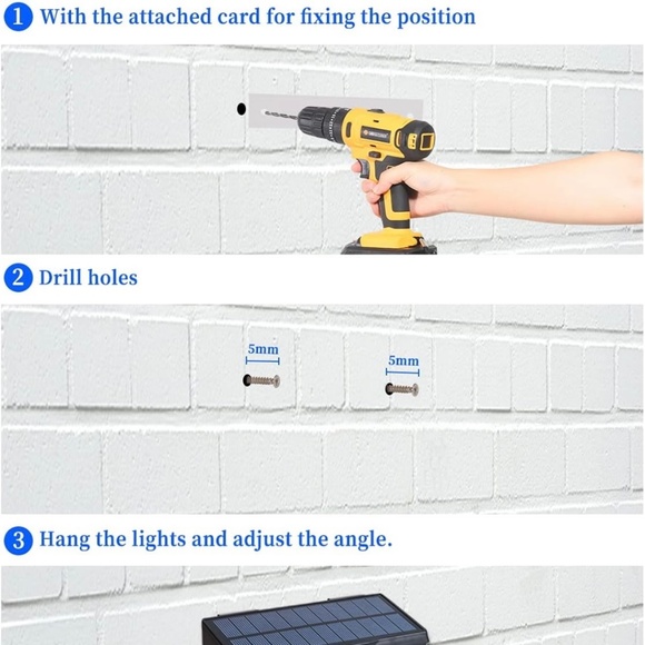 Cusstar 63LEDs Solar Motion Sensor Flood Lights w/ 360° Rotatable Angle 2 Pack - Picture 5 of 7